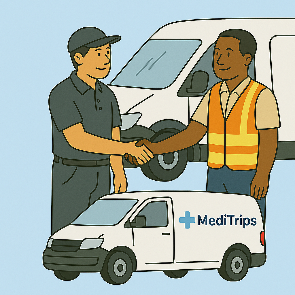 Handshaking Partners and MediTrips Vans